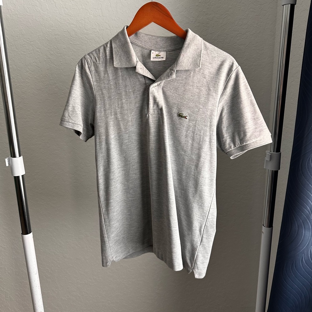 Lacoste Gray Polo Shirt Classic Design
